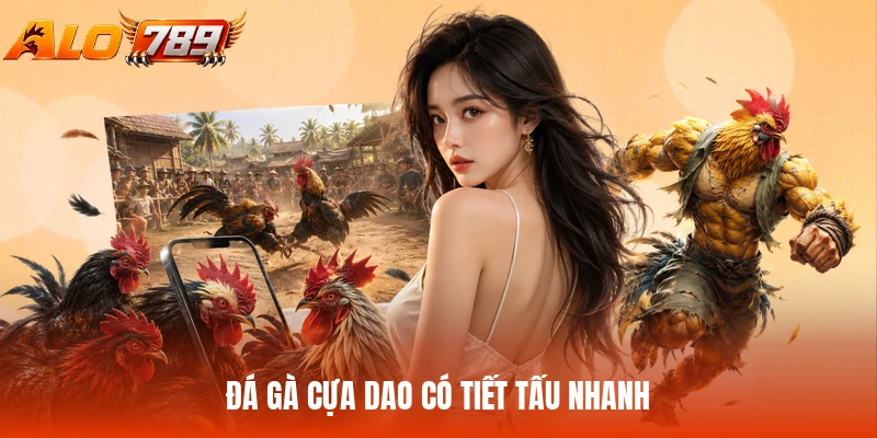 Đá gà cựa dao có tiết tấu nhanh